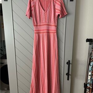 Aldomartins Pink Coral Chevron Maxi